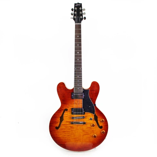Heritage H535 Semi-Hollow Body Electric Guitar in Almond Sunburst 