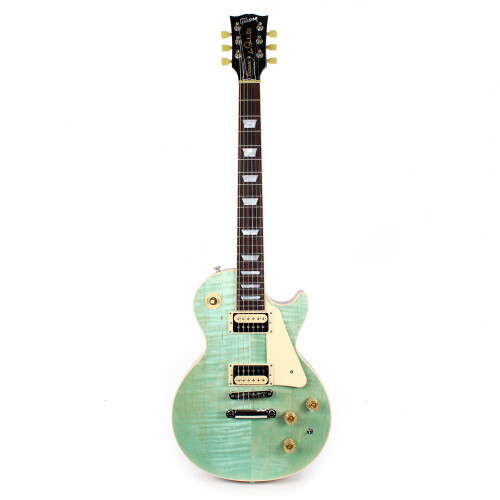 Used 2015 Gibson Les Paul Classic Electric Guitar in Sea Foam Green