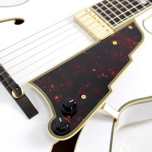 D'Angelico EXL-1 Hollow Body Electric Guitar in White