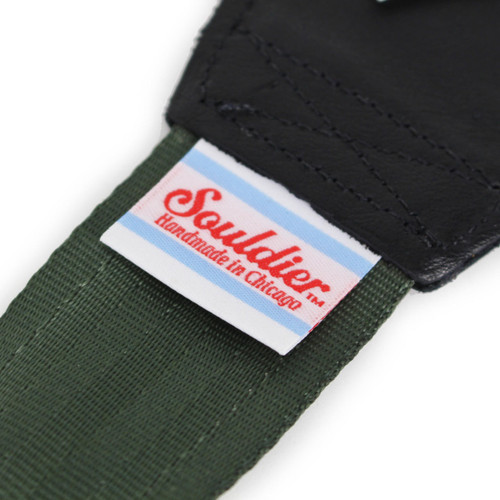 Souldier "Diamond" 2" Guitar Strap in Forest Green with Black Ends