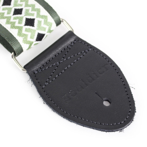 Souldier "Diamond" 2" Guitar Strap in Forest Green with Black Ends