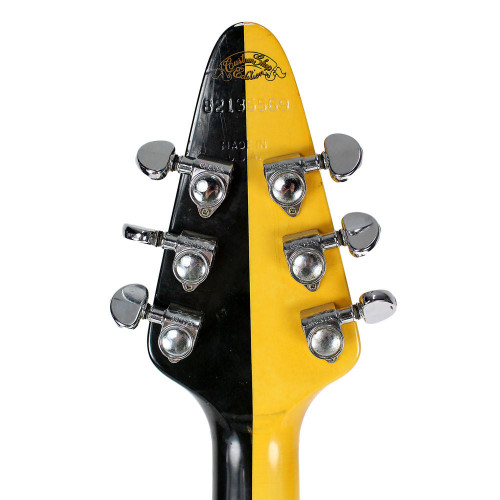 1985 Gibson Custom Shop Edition Flying V Electric Guitar Black & White