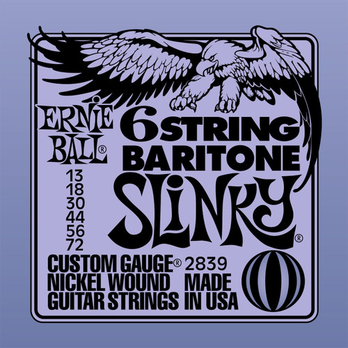 Ernie Ball 2839 Baritone Electric Guitar Strings 13-72