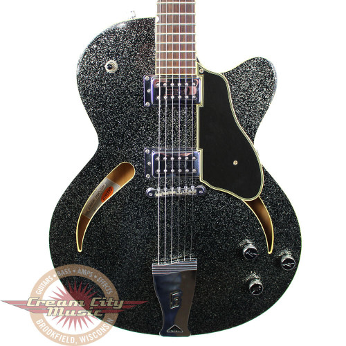 2000 Gretsch Historic Series G3166 Streamliner Electric Guitar Black Sparkle