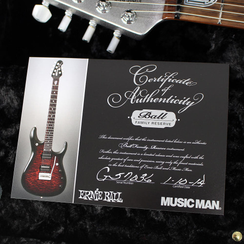 2014 Ernie Ball Music Man John Petrucci JP13 Electric Guitar Platinum Silver Finish