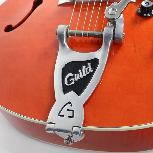 1999 Guild X-160 Rockabilly Hollow Body Electric Guitar Orange Finish