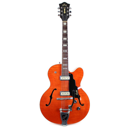 1999 Guild X-160 Rockabilly Hollow Body Electric Guitar Orange Finish