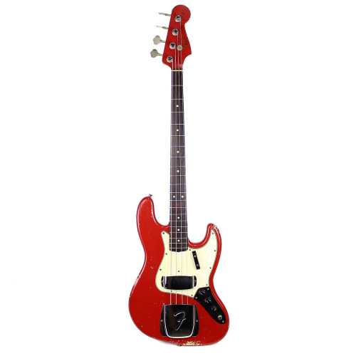 Vintage 1965 Fender Jazz Bass Rare Custom Color Dakota Red | Cream