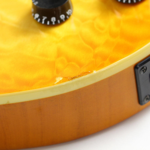 Used Epiphone Les Paul Classic Limited Edition Quilt Top Electric Guitar Translucent Orange