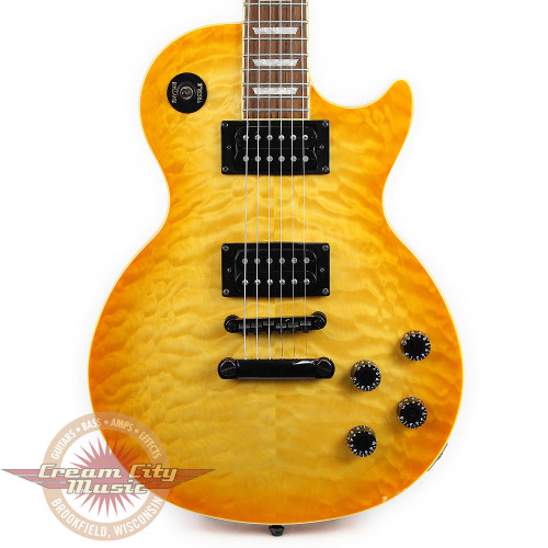Used Epiphone Les Paul Classic Limited Edition Quilt Top Electric Guitar Translucent Orange