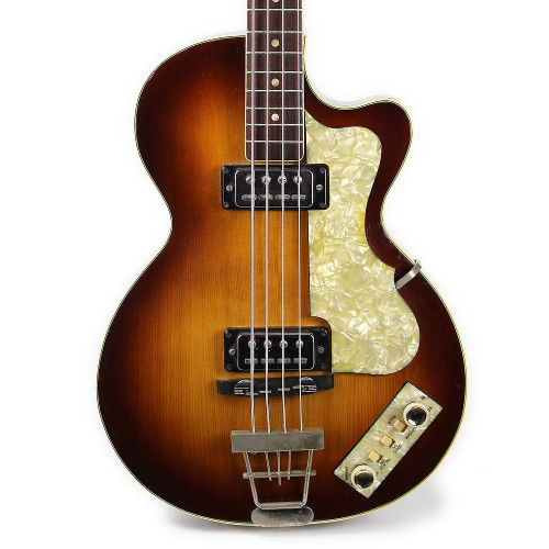 Vintage 1965 Hofner 500/2 Club Bass Guitar Sunburst