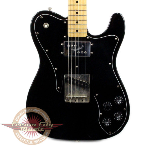 1997 Fender MIJ Telecaster Custom Electric Guitar Black | Cream