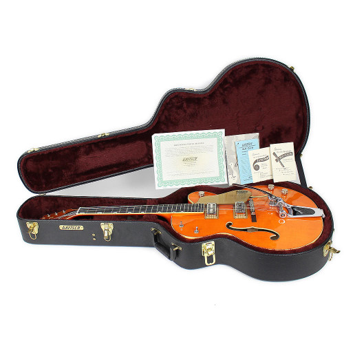 2008 Gretsch G6120SSLVO Hollowbody Electric Guitar Translucent Orange