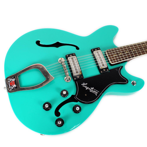 Vintage Hagstrom Viking XII String Hollow Body Electric Guitar Sea Foam Green