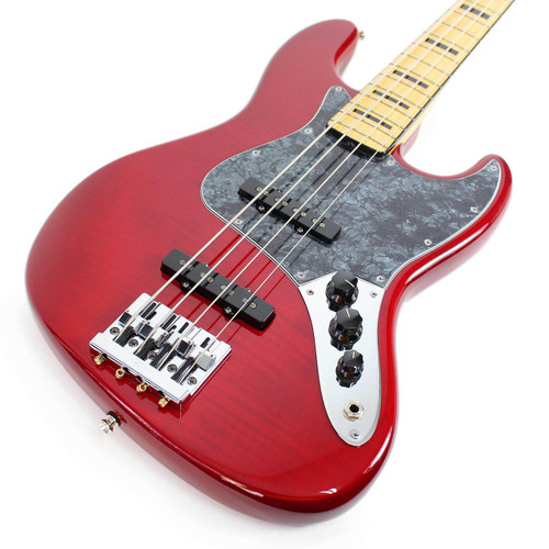 Fender Limited Edition USA Geddy Lee Jazz Bass with Maple Neck in Trans Crimson Red