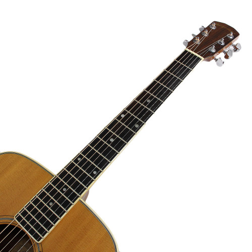 Vintage 1970's Augustino AR-40 Dreadnought Acoustic Guitar Natural Finish