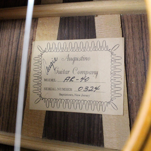 Vintage 1970's Augustino AR-40 Dreadnought Acoustic Guitar Natural Finish