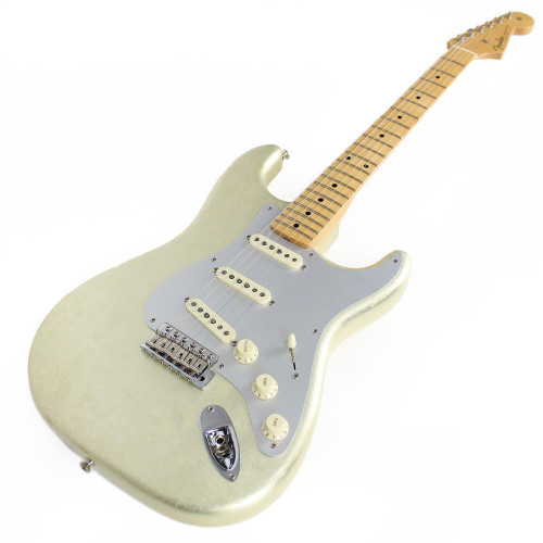 2005 Fender Custom Shop Limited Edition Master Built Master Salute Stratocaster in White Gold Leaf
