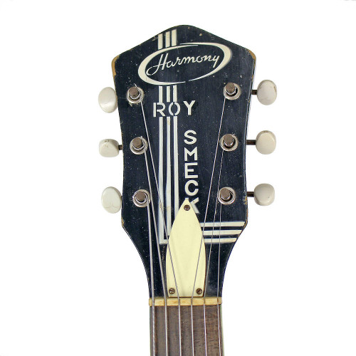 Vintage 1960's Harmony Roy Smeck Archtop Electric Guitar Midnight Blue