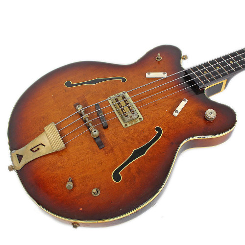 Vintage 1967 Gretsch Model 6070 Electric Bass Guitar Sunburst Finish