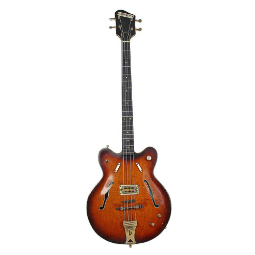 Vintage 1967 Gretsch Model 6070 Electric Bass Guitar Sunburst Finish