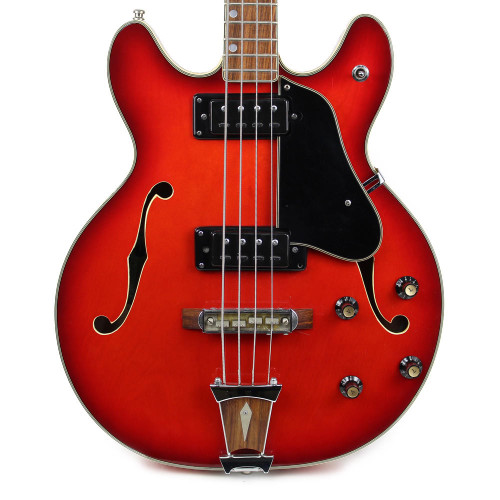 Vintage Epiphone Model 5120/E Semi-Hollow Body Bass Guitar in Cherry Red