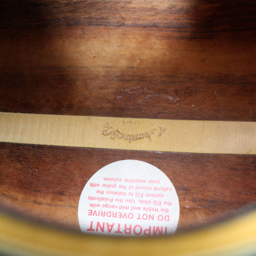 Vintage 1981 Takamine J-15E Jumbo Archtop Acoustic Electric Jazz Guitar Natural Finish