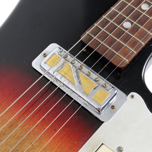 Vintage 1960s Teisco EJ-2 Electric Guitar in Sunburst