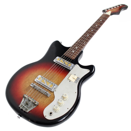 Vintage 1960s Teisco EJ-2 Electric Guitar in Sunburst