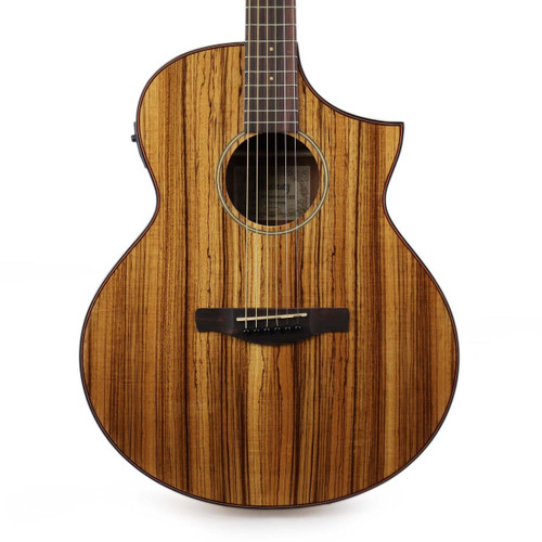 Ibanez AEW40ZW AEW Series Zebra Wood Acoustic Electric Guitar in Natural High Gloss