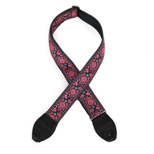 Souldier "Hendrix" Black & Pink Pattern 2" Guitar Strap