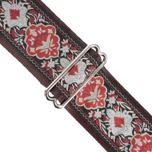 Souldier "Cabernet" Wine Pattern 2" Guitar Strap with Burgundy Ends