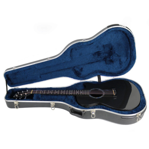 2002 Rain Song OM1000 Orchestra Model Graphite/Carbon Fiber Acoustic Electric Guitar in Black