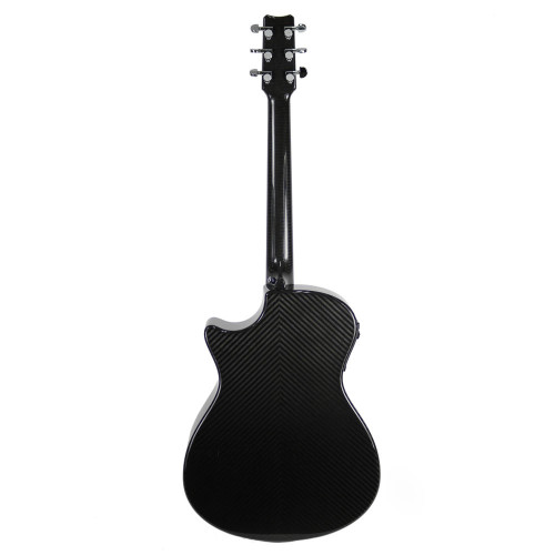 2002 Rain Song OM1000 Orchestra Model Graphite/Carbon Fiber Acoustic Electric Guitar in Black