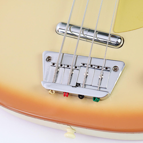 1998 Danelectro '58 Longhorn Electric Bass Guitar Copperburst Finish