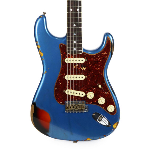 Fender Custom Shop Limited Edition 60s Stratocaster "BND NK" Heavy Relic Lake Placid Blue over 3 Tone Sunburst