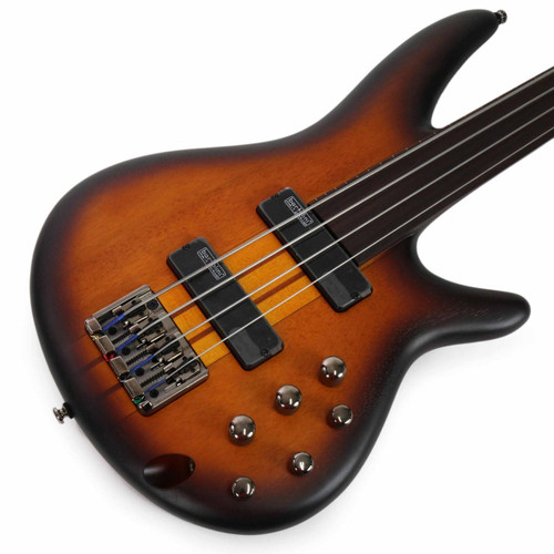 Ibanez SRF700 Ibanez Workshop Fretless Bass in Brown Burst Flat