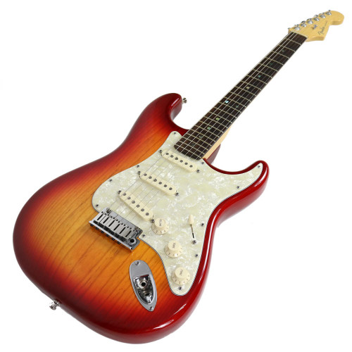 2004 Fender American Deluxe Ash Stratocaster in Aged Cherry Burst