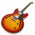 Heritage H-535 Semi Hollow in Dark Almond Sunburst