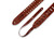 Levy's M12SPOV 2" Leather Guitar Strap Square Punch Out Pattern - Brown