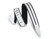 Levy's MG317DRS 2 1/2" Leather Guitar Strap Black with White Racing Stripe