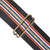 Souldier Solid Gold Stripe Pattern Guitar Strap - Black & Brown