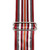 Souldier "Multi Stripe" Maroon Pattern 2" Guitar Strap with Burgundy Ends