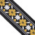 Souldier Torpedo 2.5" Guitar Strap - "Tulip Rooftop Lennon" Gold Flower Pattern