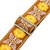Levy's 2" Original Hootenanny Guitar Strap with Pickholder - Yellow Flower Weave