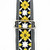 Souldier "Tulip" Black Yellow & White Pattern 2" Guitar Strap