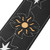 Levy's 2.5" Sunbird Series Leather Guitar Strap - Black Sun and Moon