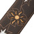 Levy's 2.5" Sunbird Series Leather Guitar Strap - Dark Brown Sun and Moon