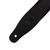 Levy's Ebony Series Guitar Strap 2" Rayon with Leather Ends - Black