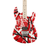 EVH Striped Series Maple - Red with Black Stripes